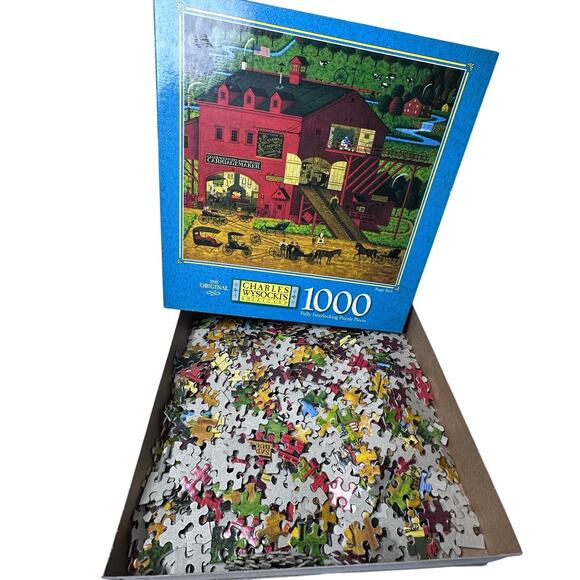 Vintage 2001 charles wysocki “buggy barn” 1000-piece jigsaw puzzle - Picture 2 of 7